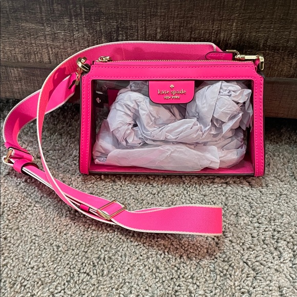 Kate Spade Hot Pink Clear Crossbody Bag - Picture 2 of 10